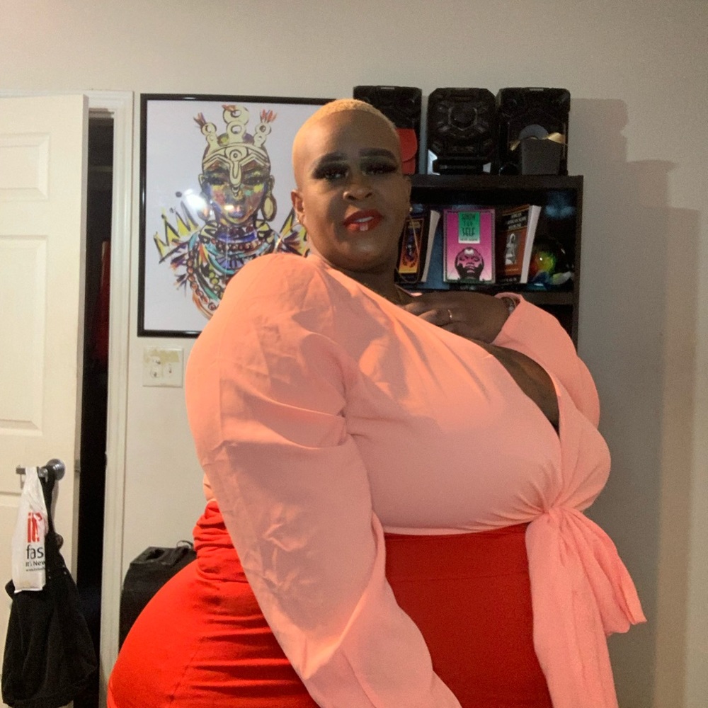 Elegant Pink Wrap Top